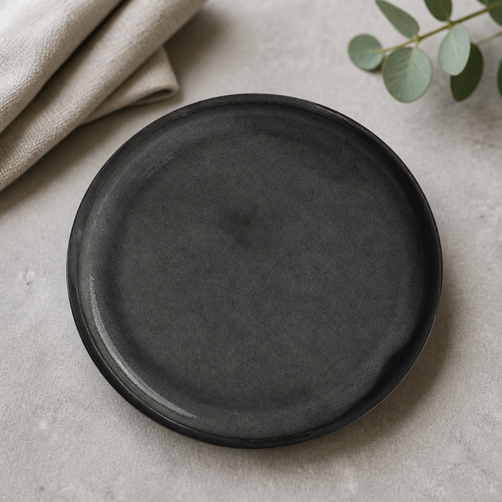 Commercial 165mm Grey Vitrified Stoneware Plates 24 Pack