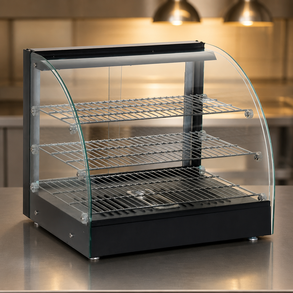 82L Commercial Heated Food Display Merchandiser with LED Lighting
