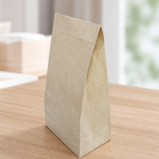 Small Recyclable Sealable Takeaway Bags 250 Pack Paper Bags