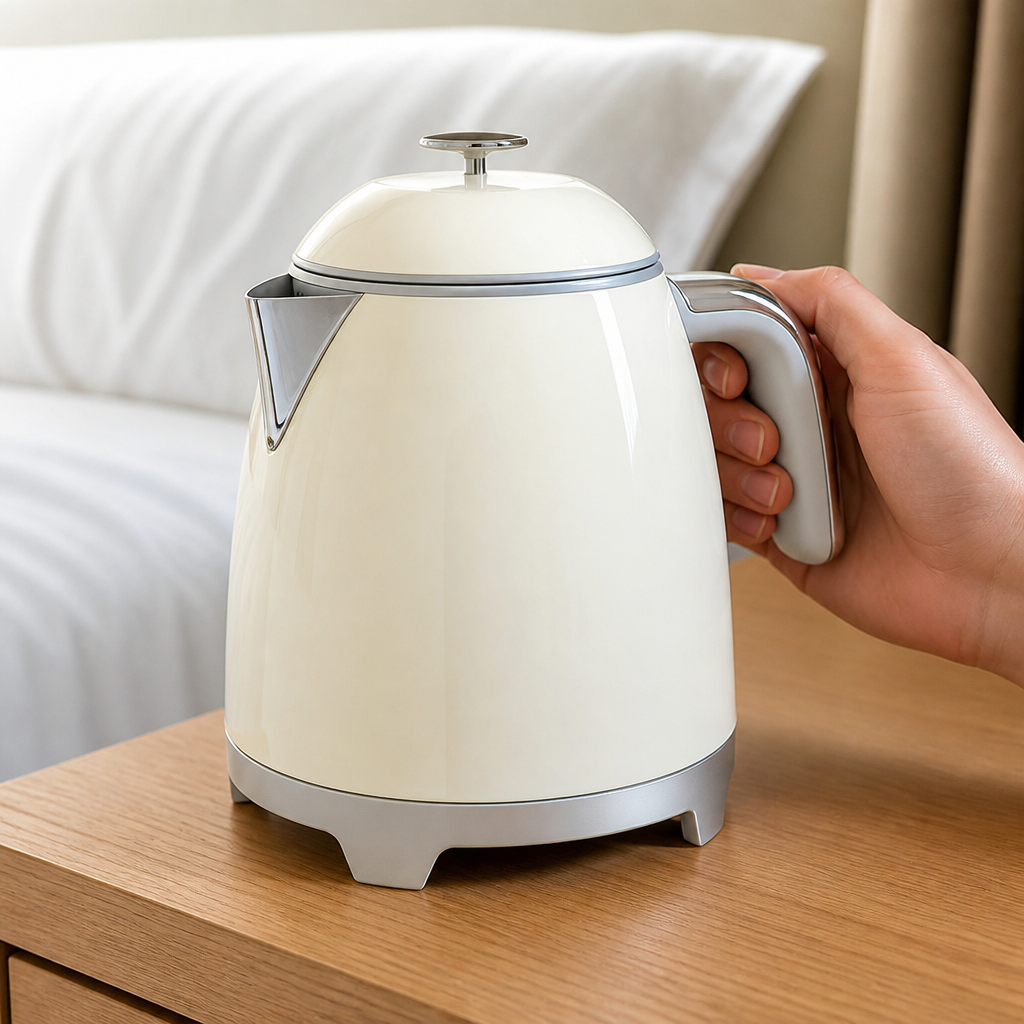 800ml Commercial Mini Kettle Cream Double Wall Design