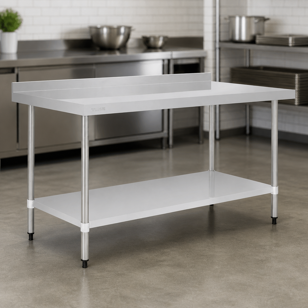 Commercial Stainless Steel Work Table with Upstand 1800mm