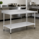 Commercial Stainless Steel Work Table with Upstand 1800mm