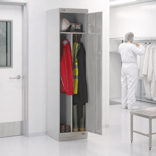 Deep Single Clean and Dirty Metal Locker Cabinet