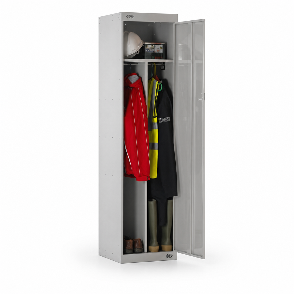 Deep Single Clean and Dirty Metal Locker Cabinet