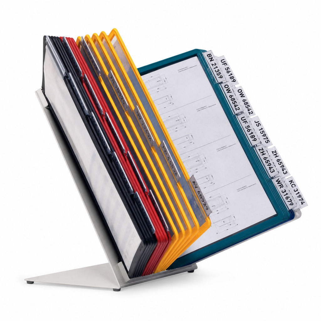 Desktop A4 Document Display Unit with 30 Assorted Pockets
