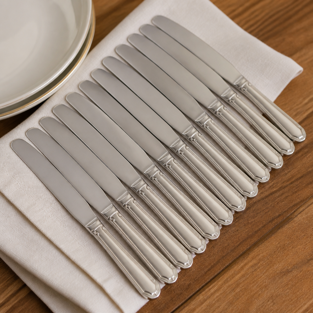 Commercial stainless steel table knives 12 pack 237mm