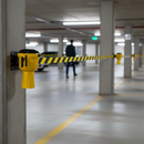 Professional Retractable Barrier Unit with Yellow and Black Tape for Versatile Area Cordon Solutions