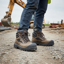 Premium Heavy Duty Metal-Free Ankle Boots with Anti-Shock and Slip-Resistant Features - Size 41