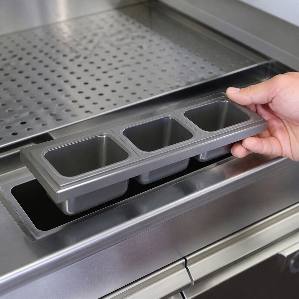 Commercial Bar Clearing Condiment Tray with GN Containers