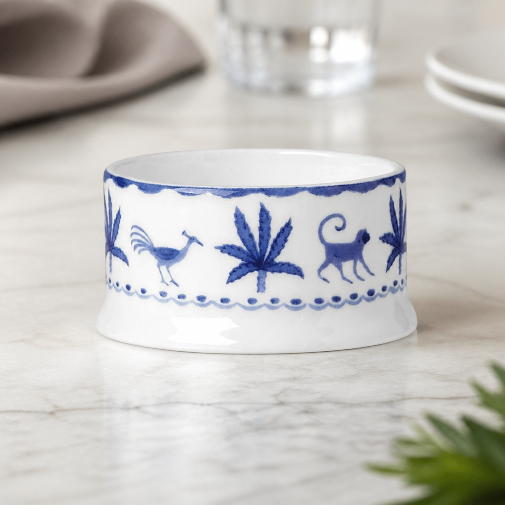 Commercial Condiment Pots 65mm Blue Bone China 24 Pack