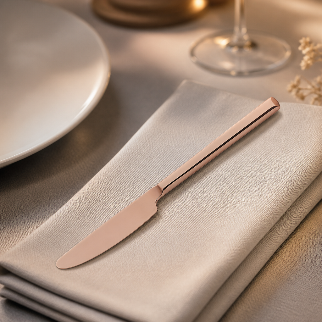Set of 12 elegant commercial copper dessert knives