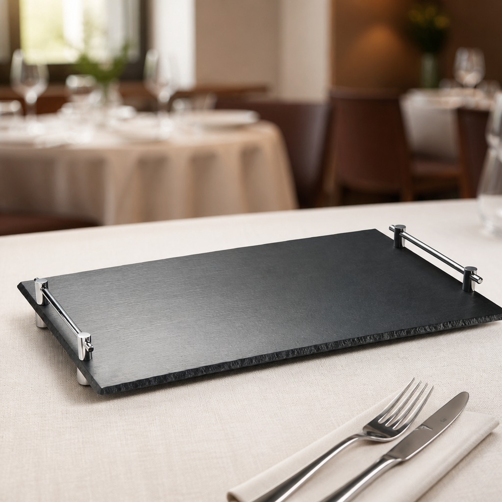 Commercial Melamine Stacking Tray GN 1/1 Slate Effect Design