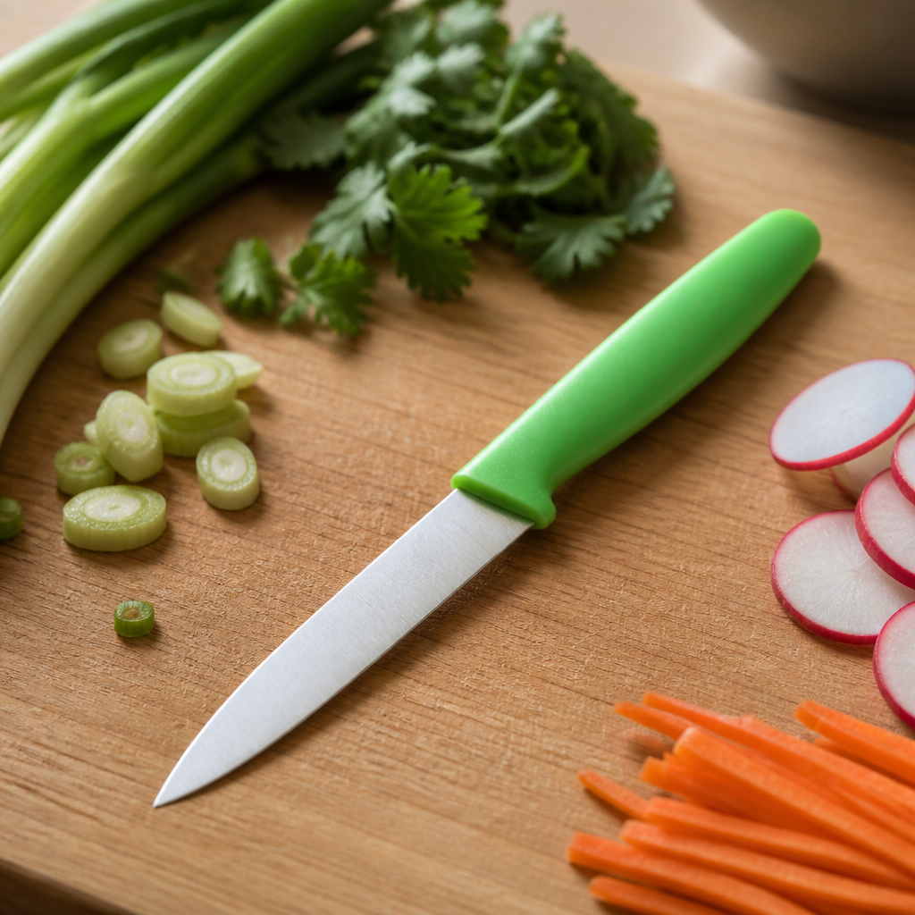 Commercial Paring Knife 8.5cm with green handle