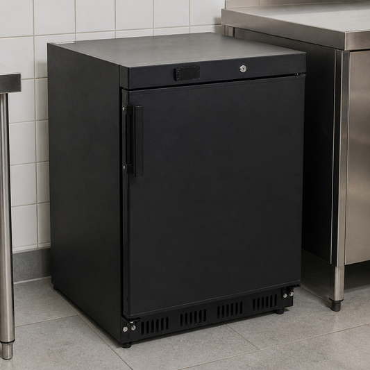 78Ltr Commercial Under Counter Freezer in Black Finish
