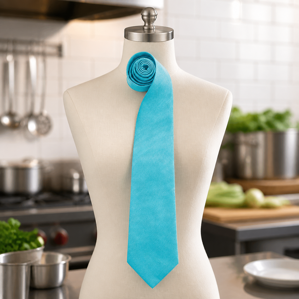 Turquoise Polyester Uniform Tie 10cm Blade Width 144cm Length