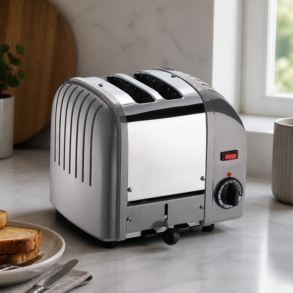 Commercial 2 Slice Toaster with Extra Wide Slots for Buns