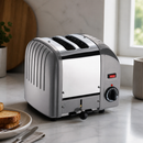 Commercial 2 Slice Toaster with Extra Wide Slots for Buns