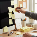 Premium Yellow Sticky Notes 75x75mm - 120 Sheets Per Pad, Pack of 12 for Easy Note-Taking and Organization