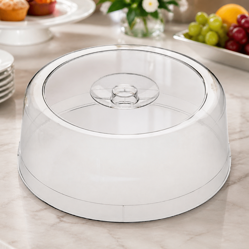 Commercial Round Cake Platter Lid 300mm Plastic Food Cover