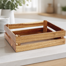 Acacia Wooden Buffet Crate for Catering Presentation