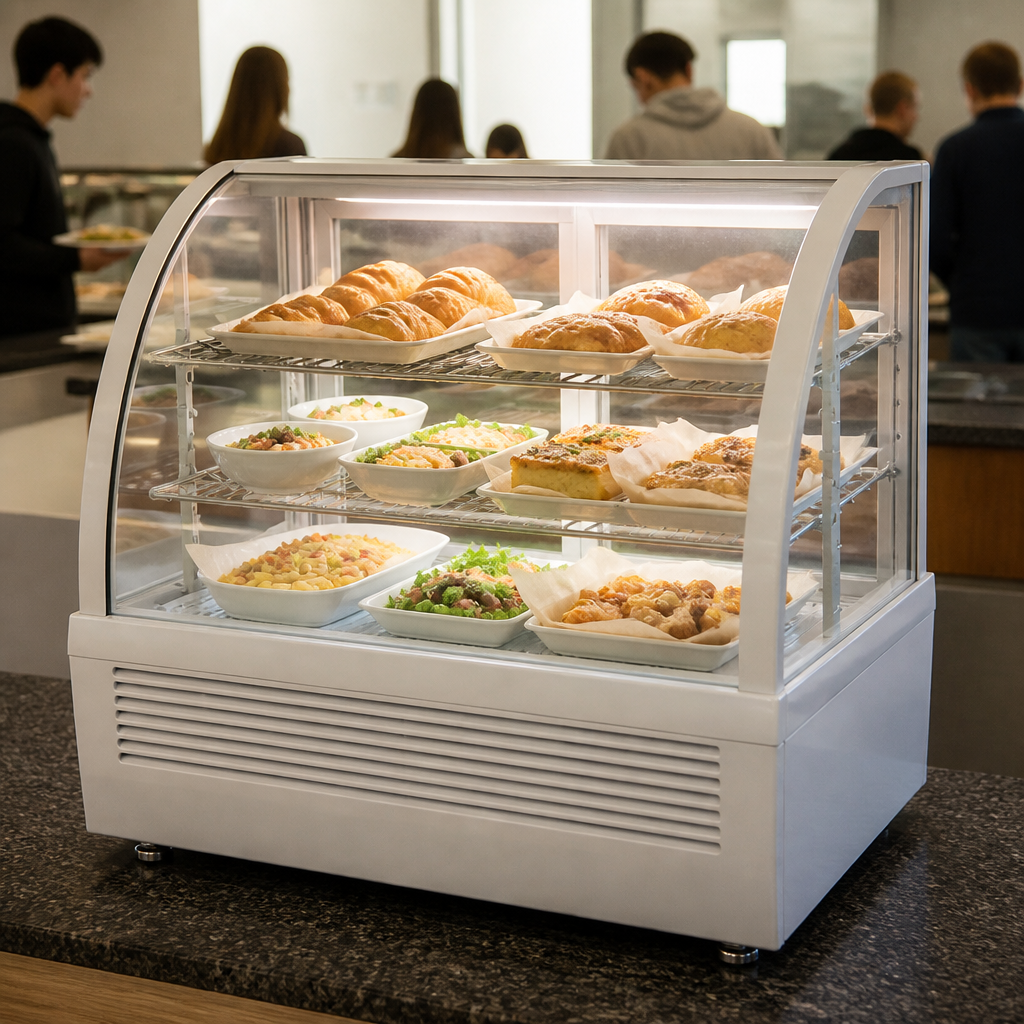 100L Commercial Countertop Display Fridge with Sliding Glass Doors