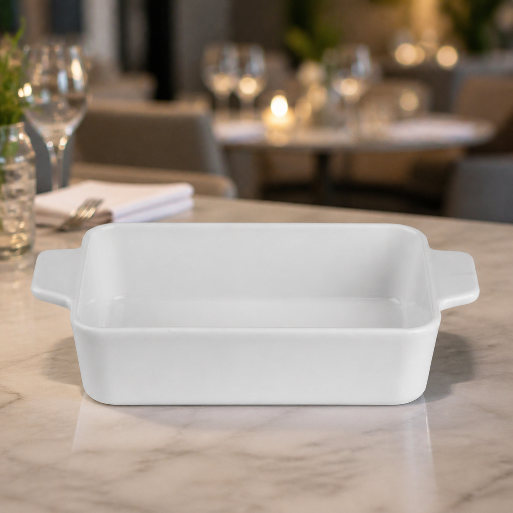 Commercial Whiteware Lasagne Dishes 200x110mm 4 Pack