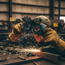 Premium Shade 5 Welding Goggle with Green PVC Frame and Polycarbonate Lens for Enhanced Eye Protection