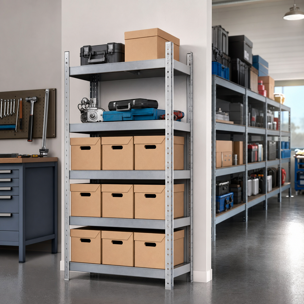 Document Archive Shelving Bay with 9 Economy Boxes