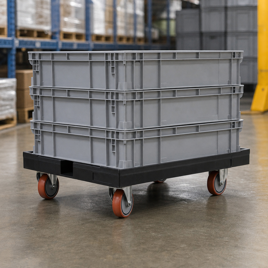 Dolly for Euro Containers with Handle