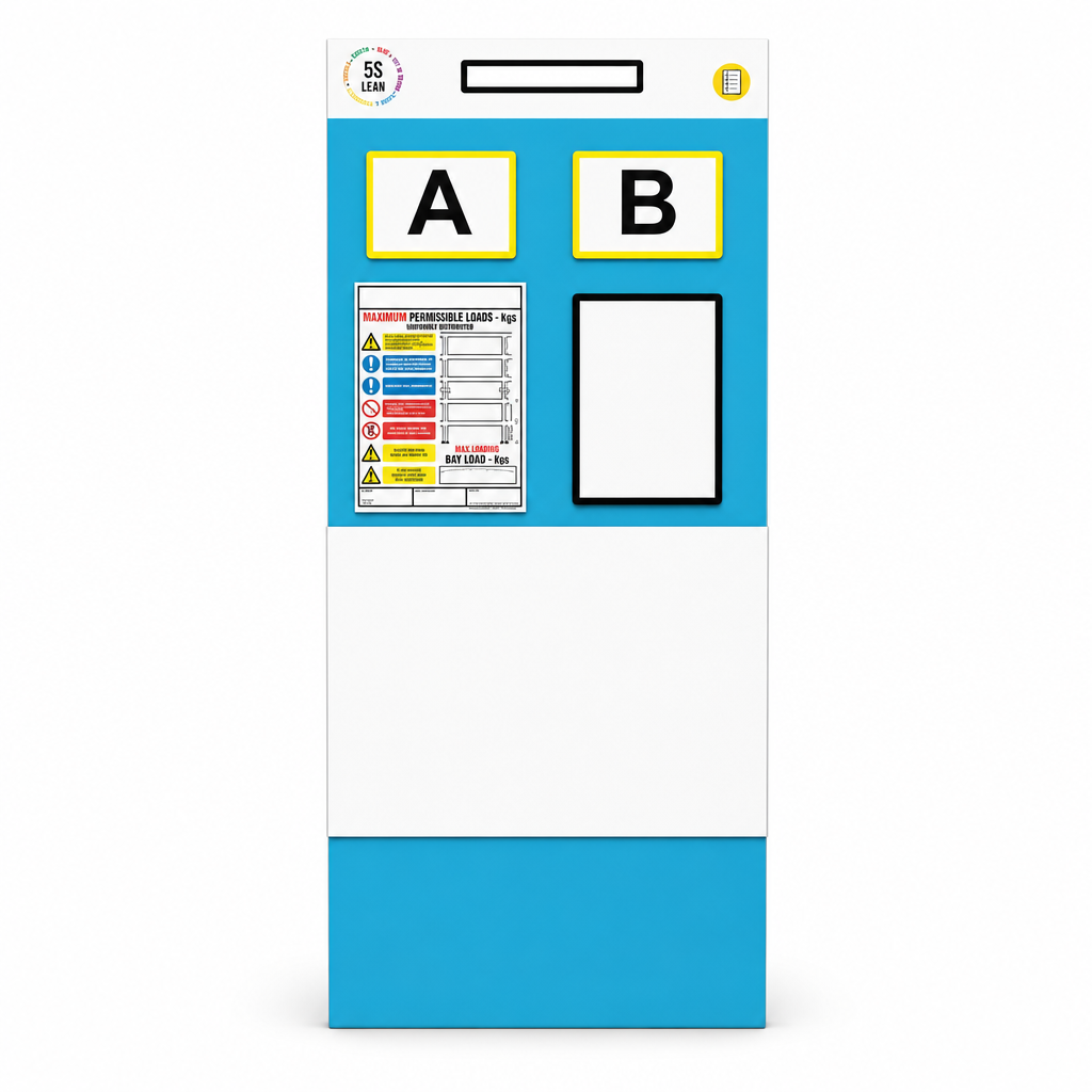 Double Aisle Rack End Shadow Whiteboard Notice Boards