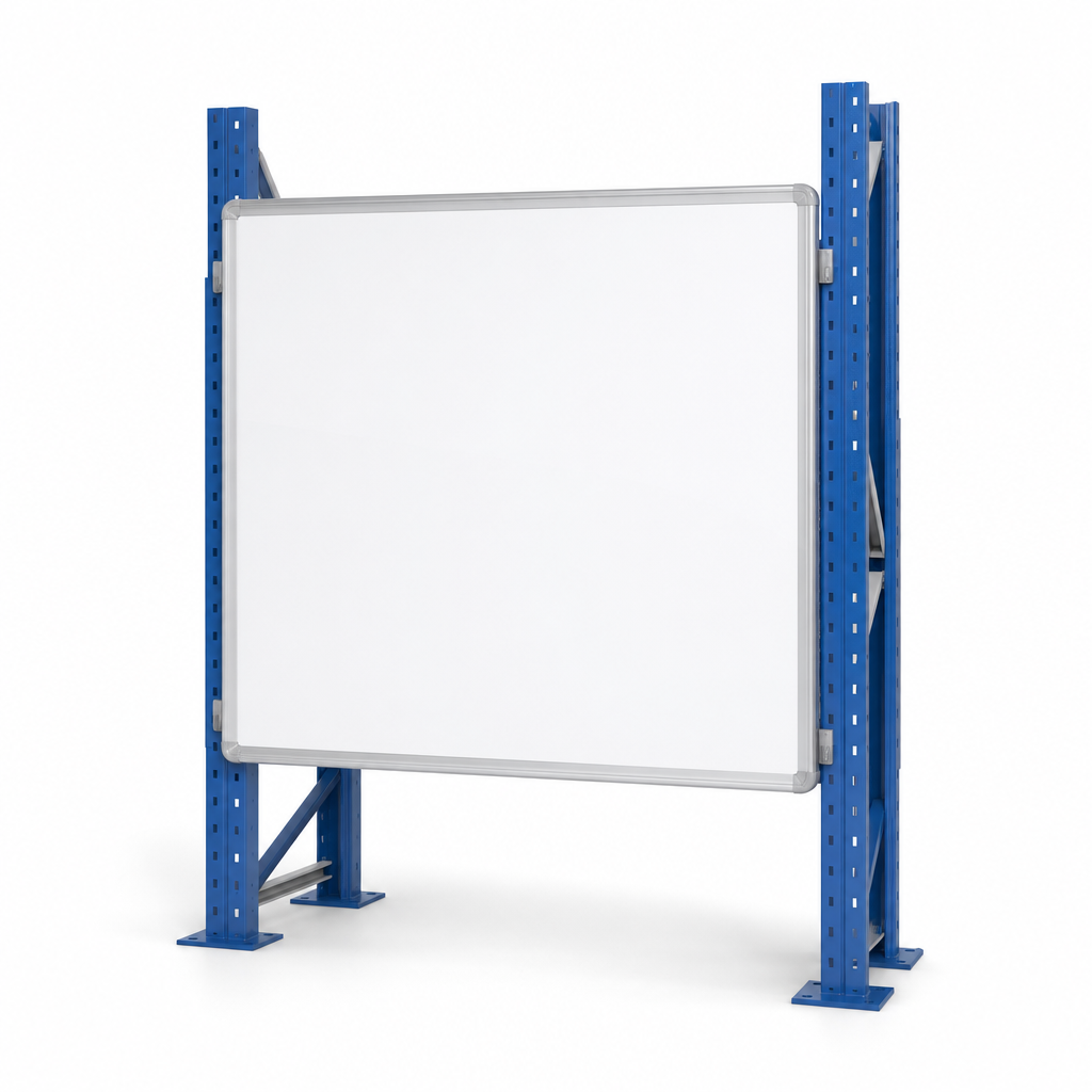 Double Aisle Rack End Shadow Whiteboard Notice Boards