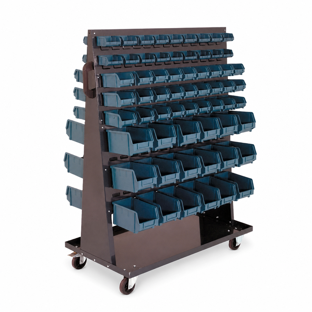 Double Sided Bin Trolley with 126 Picking Bins