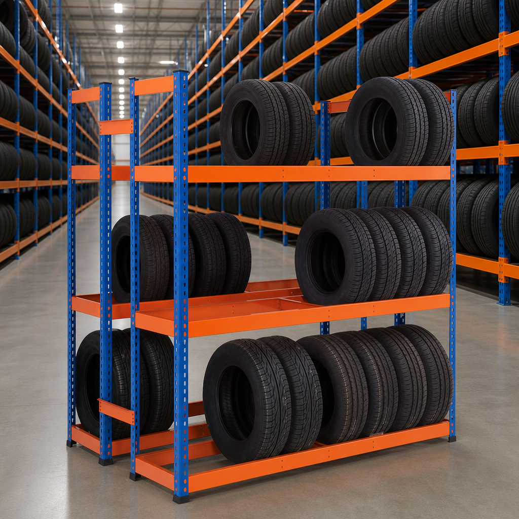 Double Sided Steel Tyre Racking Bays
