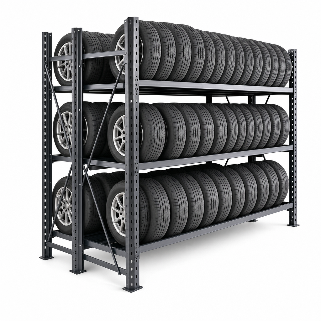Double Sided Steel Tyre Racking Bays