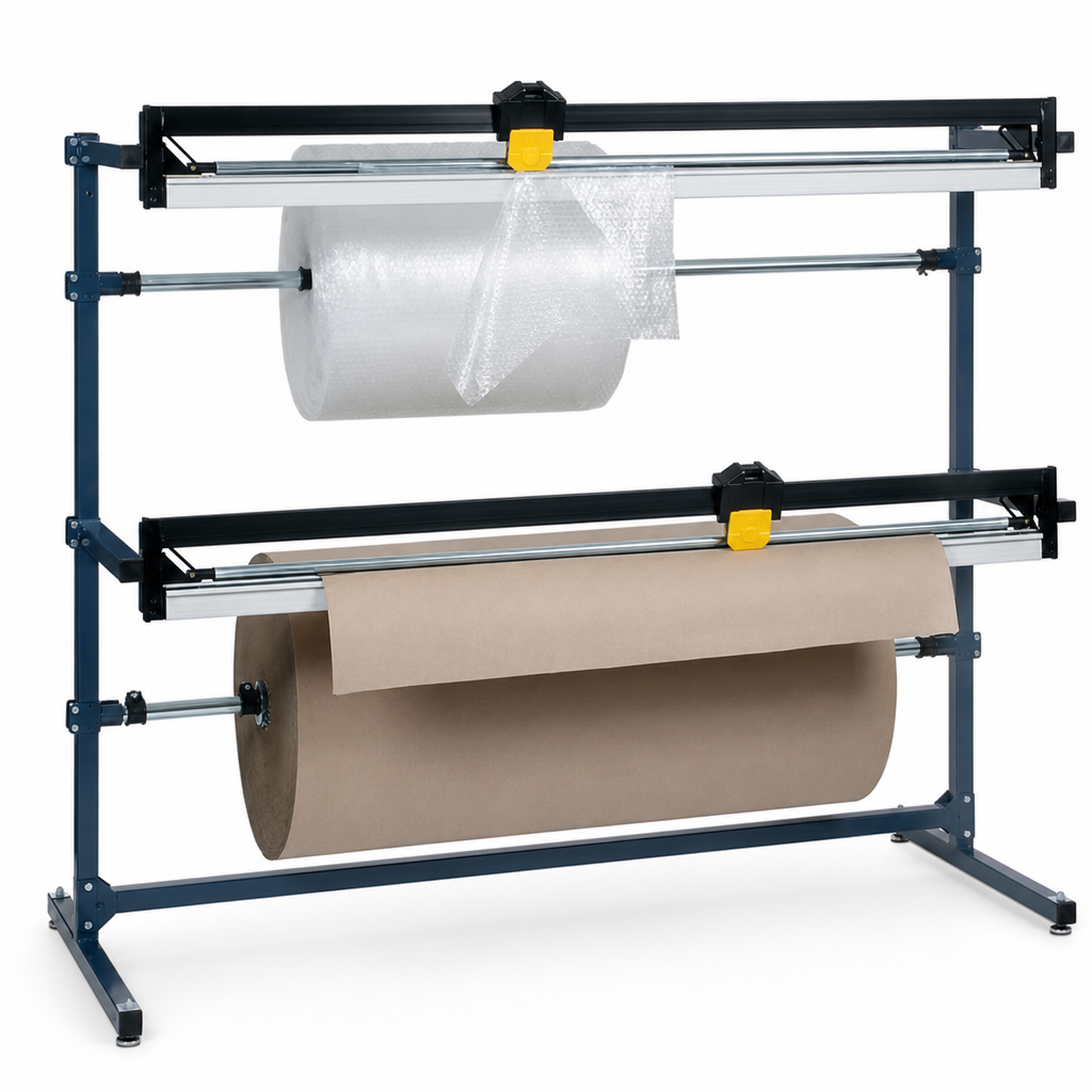 Dual Paper Roll Dispenser Stand with 1500mm Cutter