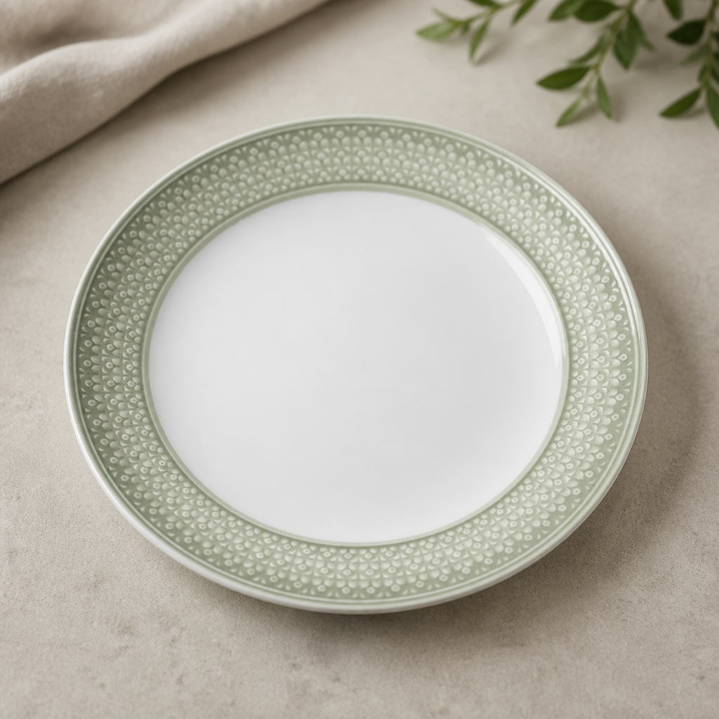 Commercial Bead Coupe Plates 285mm Green 6 Pack