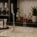 Commercial Folding Champagne Bucket Stand with 3-Prong Design