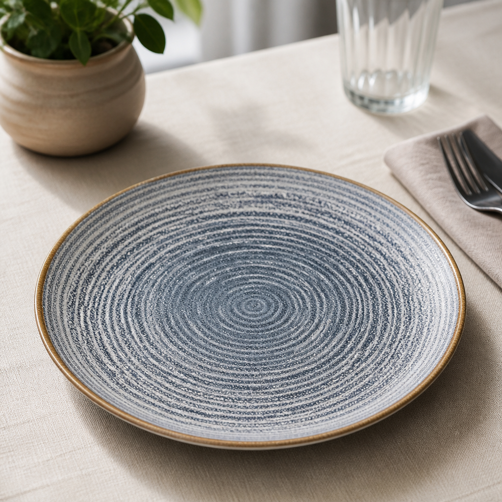 Commercial Coupe Plates 288mm Slate Blue - 12 Pack
