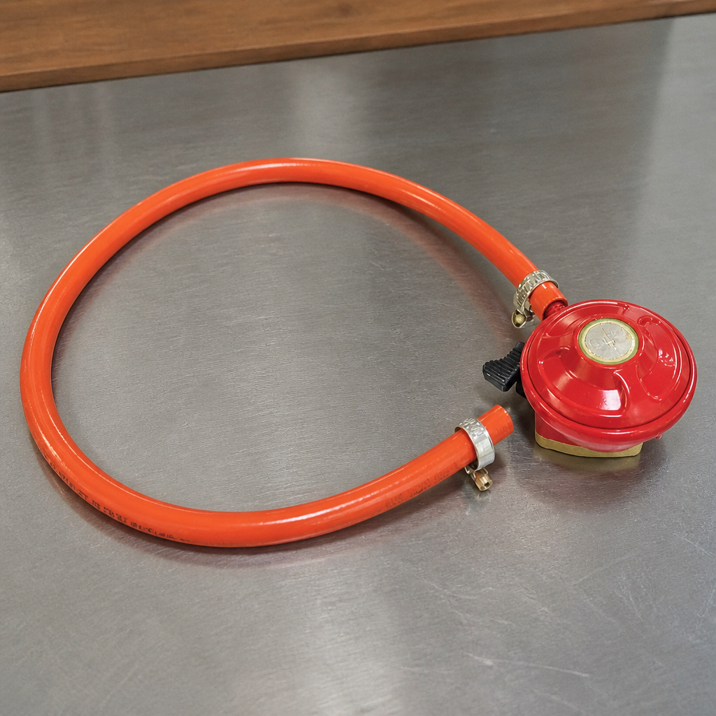 Commercial Barbecue Regulator and 0.8m PVC Hose Replacement