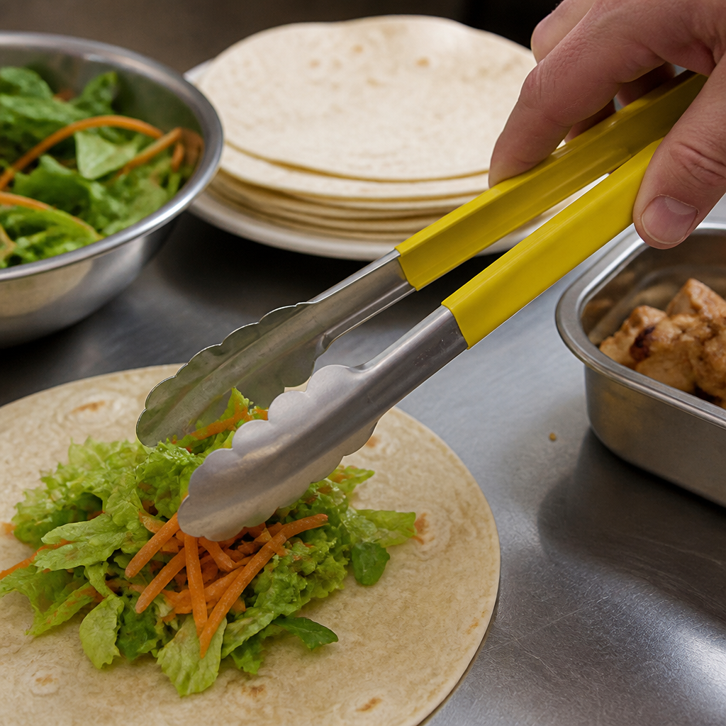 9" Commercial Kool Touch Tongs for safe food handling