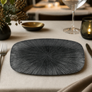 Commercial Oblong Chef Plates Black 298x153mm 12 Pack