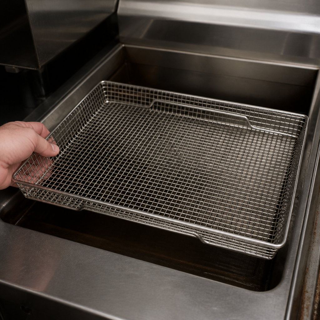 Commercial 2 inch deep rack basket for fryers and cooking equipment