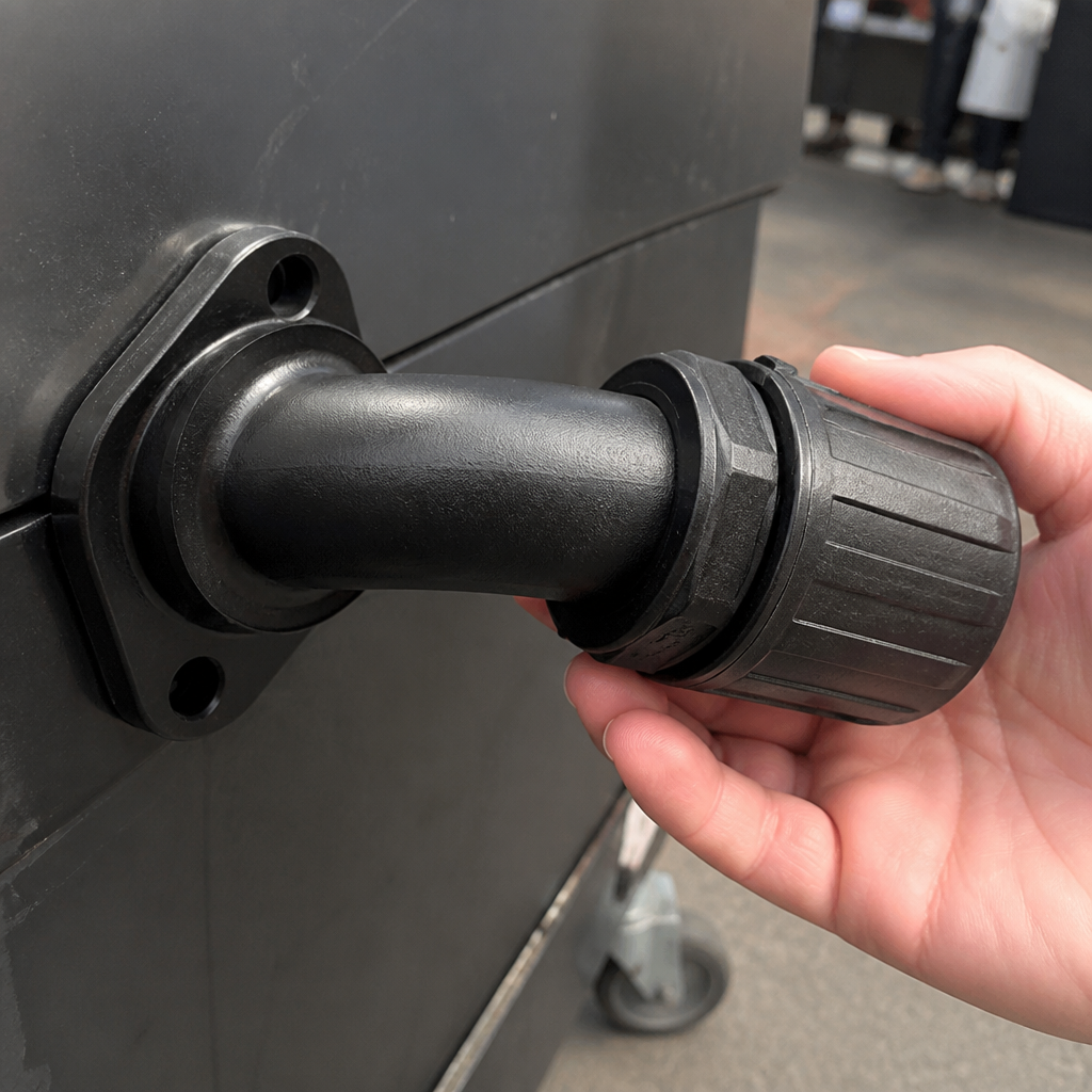 Replacement plastic fittings for commercial contact grill