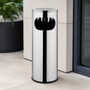 Commercial Outdoor Cigarette Bin 12L Capacity Stainless Steel