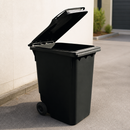 240L Commercial Black Wheelie Bin for Waste Management