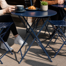 Commercial Outdoor Round Table 600mm Dark Navy Finish
