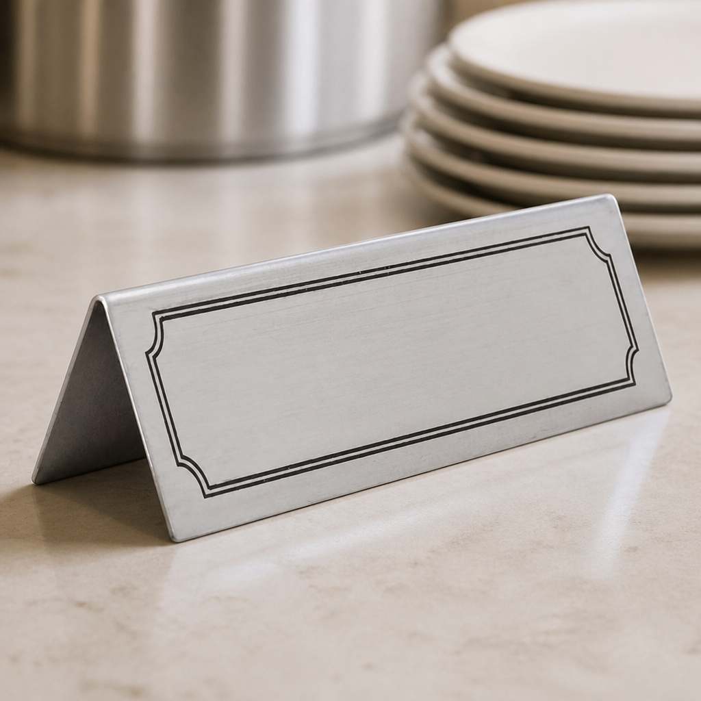 Commercial Stainless Steel Coffee Table Sign for Beverage Stations
