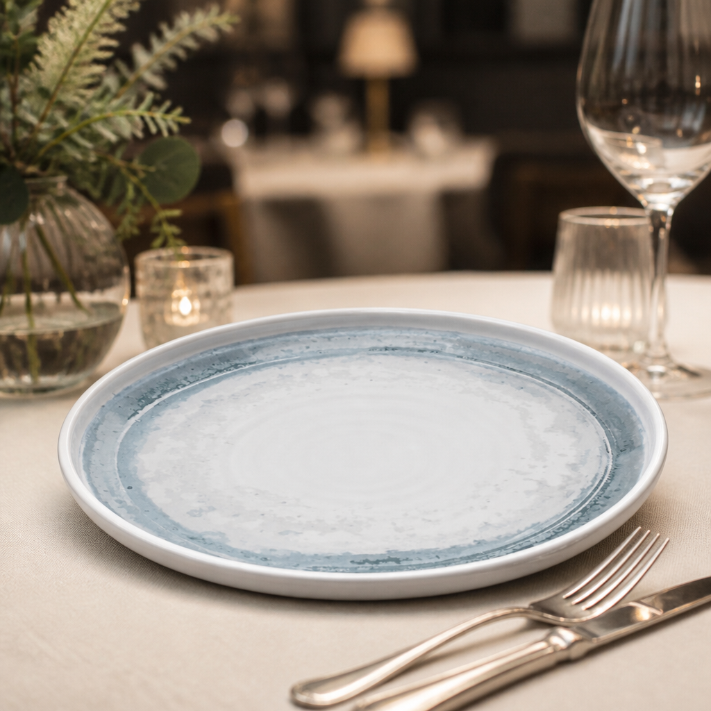 Commercial Walled Plates 259mm Rustic Design 6 Pack