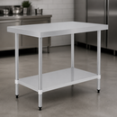 Commercial Stainless Steel Prep Table 1200mm Workbench