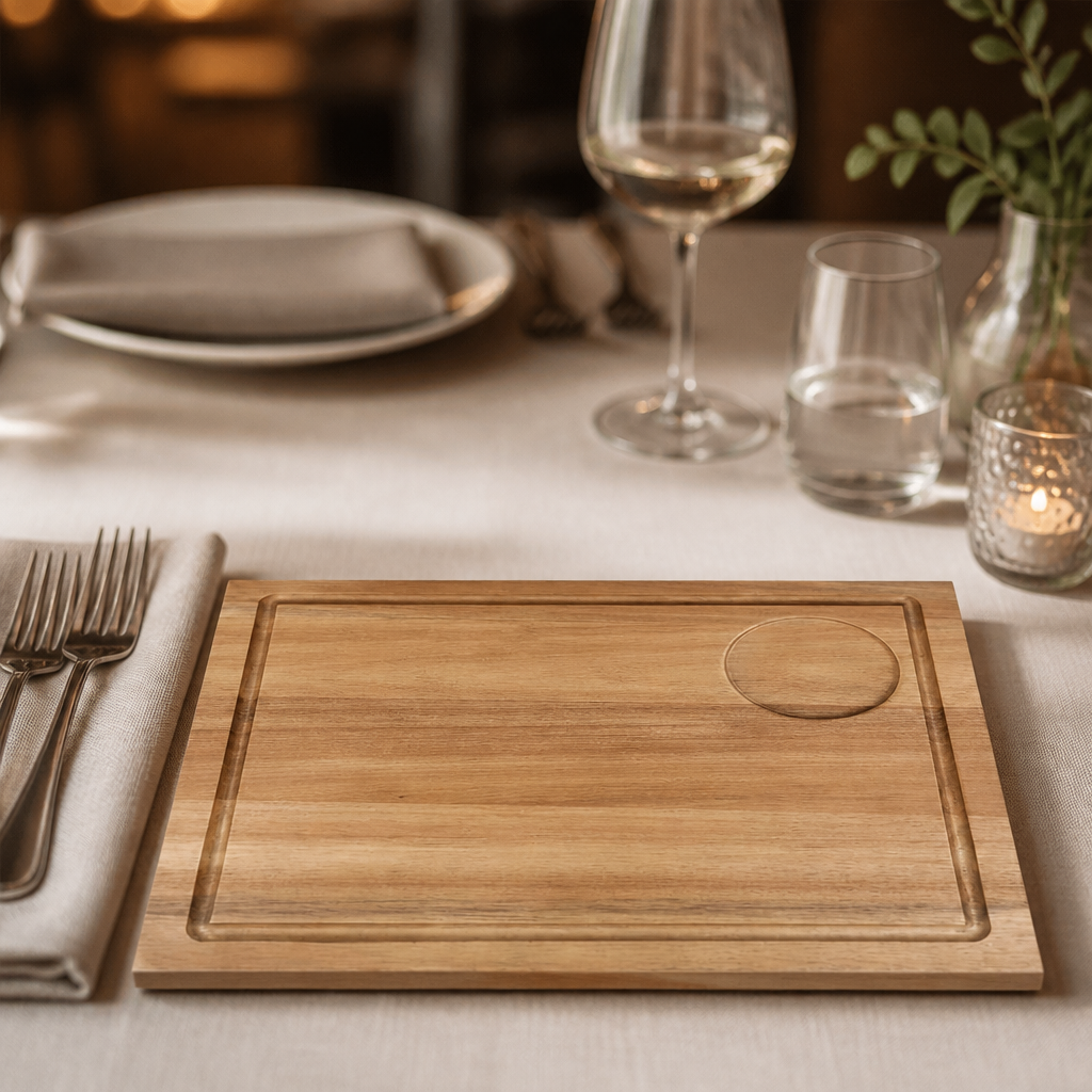 Large Wooden Dinnerware Steak Board 310mm for serving meat